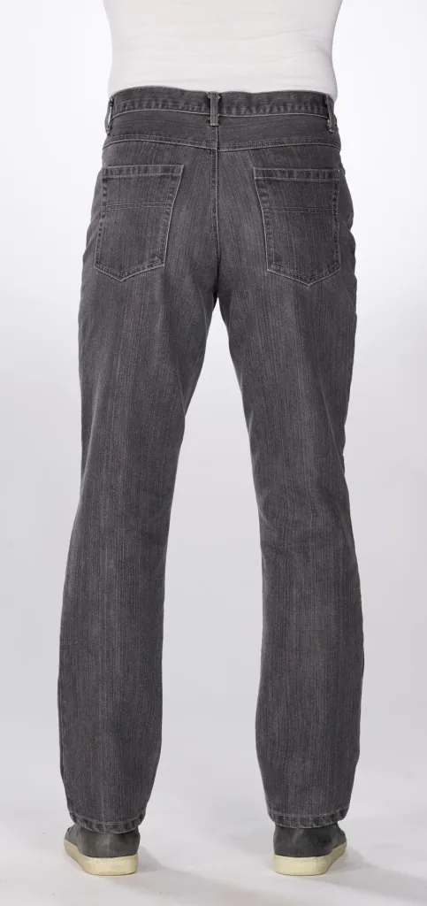 Comfortable jeans in 5-pocket style, color gray, size 27