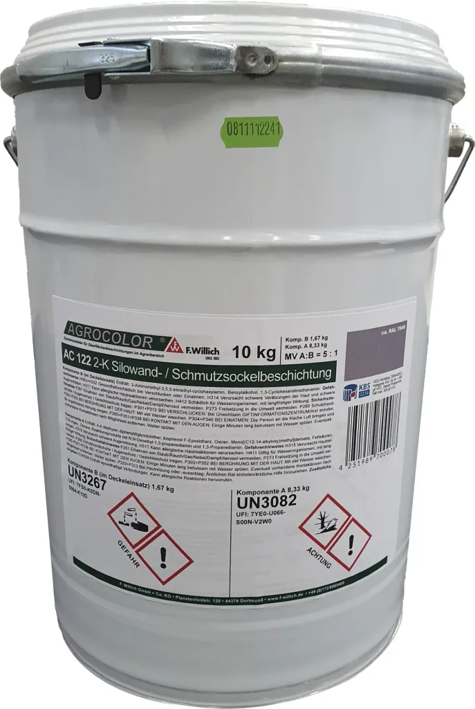 Silo wall & dirt base coating 2 in 1, grey