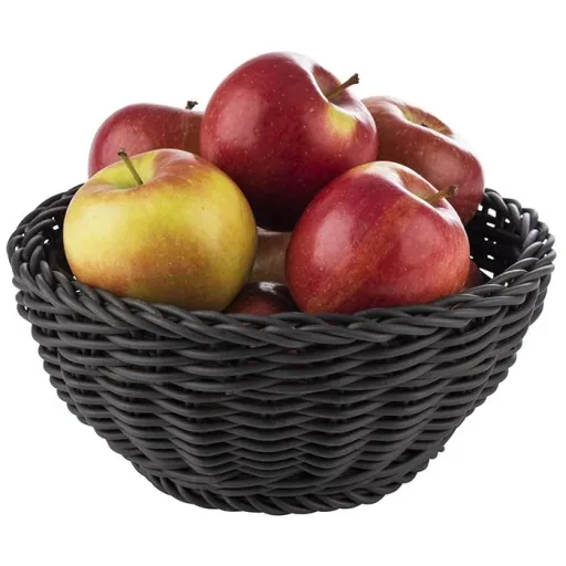 Korb, rund Profiline", schwarz, Ø 20 cm, H: 8 cm