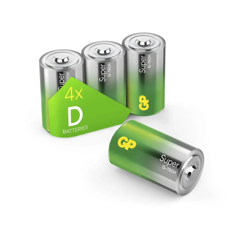SUPER Mono D Alkaline Batteries - 4 pieces