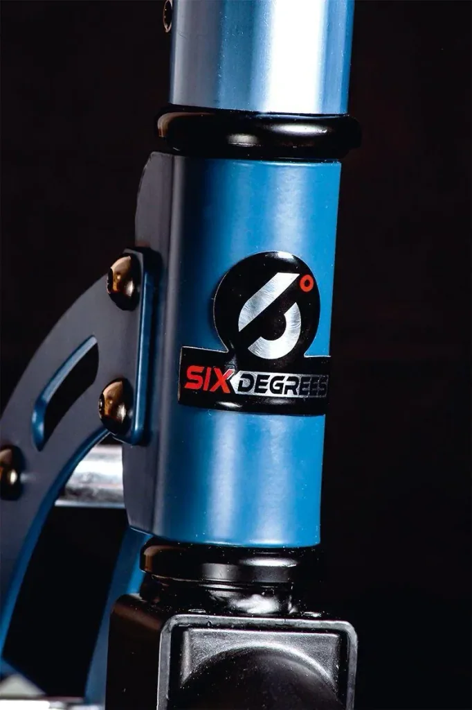 Aluminum scooter with folding mechanism and stand, 205 mm, ABEC 7, height adjustable, blue