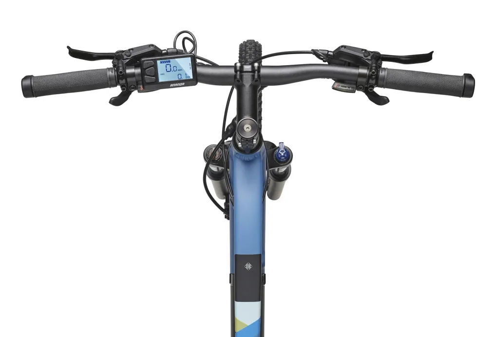 Unisex aluminum MTB E-Bike, 29 inches, 24-speed derailleur, blue, entry-level M922 hardtail