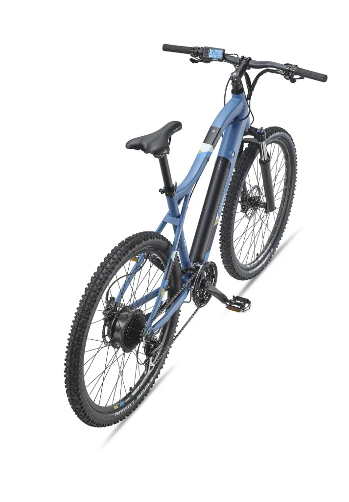Unisex aluminum MTB E-Bike, 29 inches, 24-speed derailleur, blue, entry-level M922 hardtail