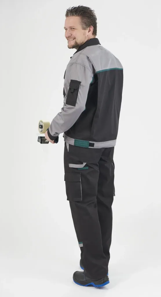 Blouson jacket, color black/grey/green, size 60