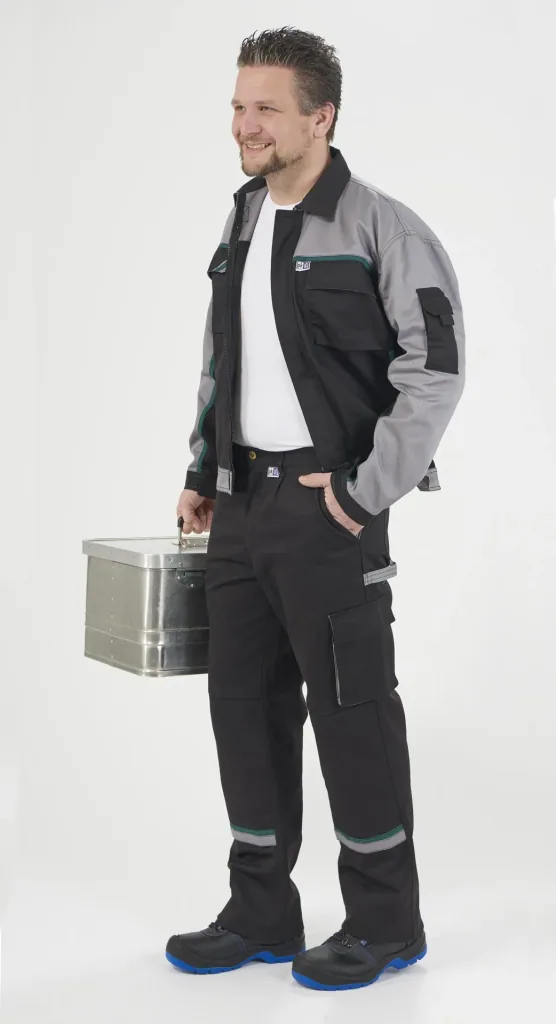 Blouson jacket, color black/grey/green, size 60