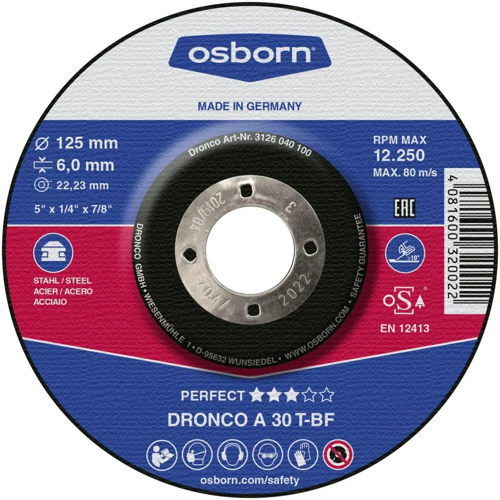 Grinding discs "perfect line" 125 x 6.0 x 22.23 mm, 10 pieces
