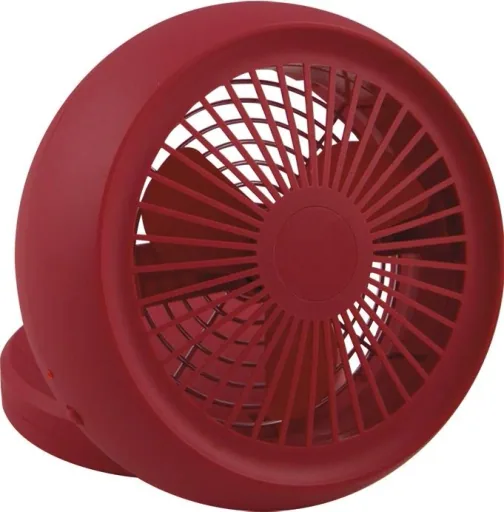 Dinky table fan with USB - red