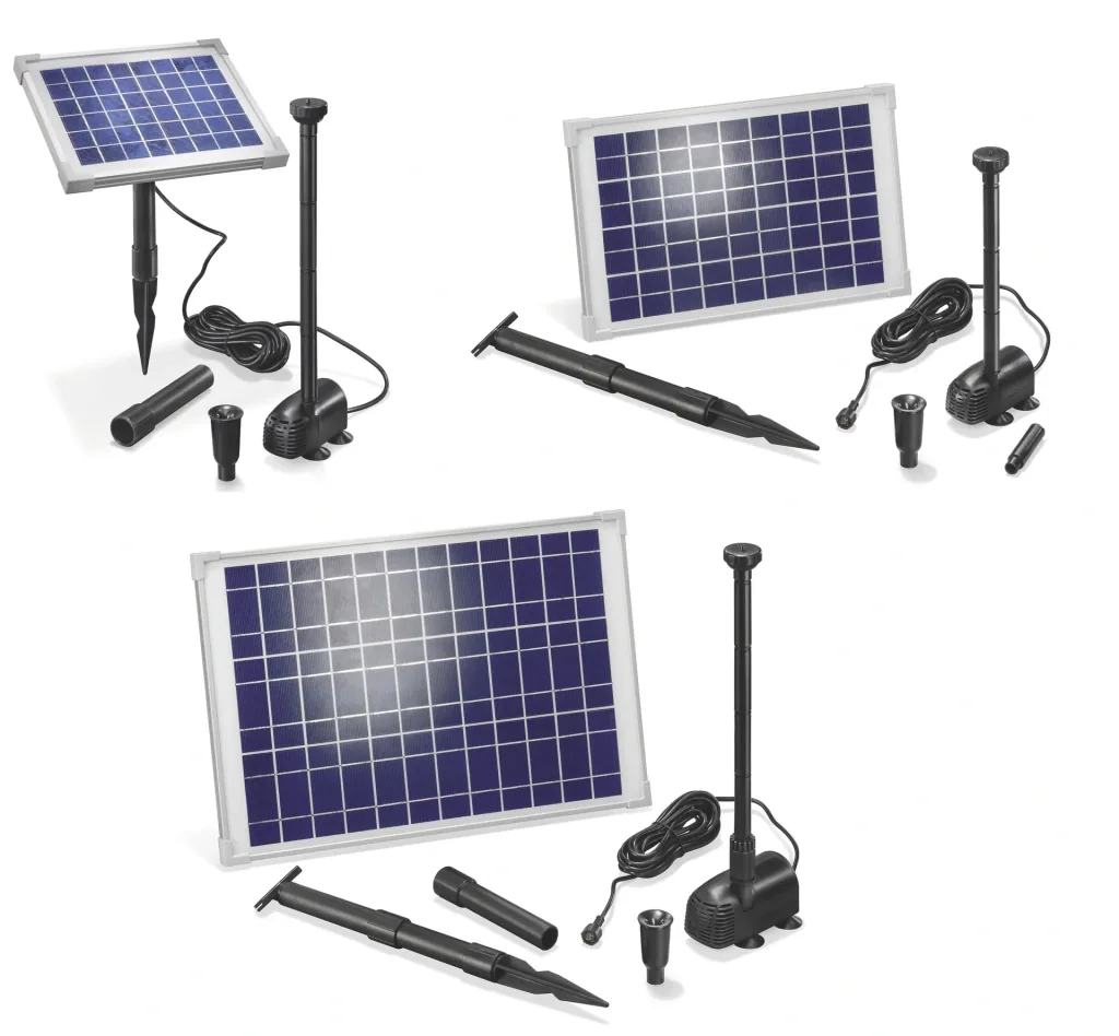Solar pump system "Splash" with 10 W solar module, 610 l/h, max. 150 cm
