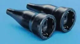 Solid rubber coupling - 2 pieces with protective contact IP 20 - black