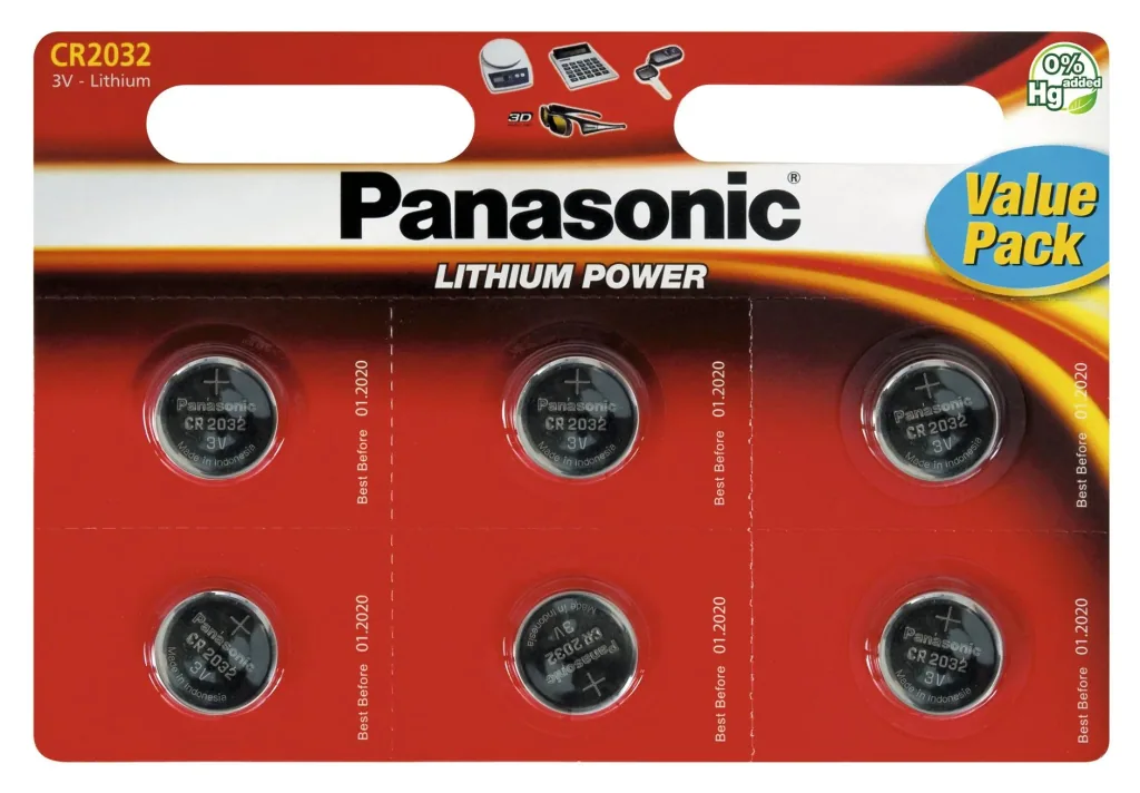 Lithium button cells CR2032 - 6 pieces