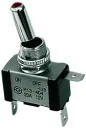 Metal toggle switch 12 V/ 20 A, with red LED - 2 functions