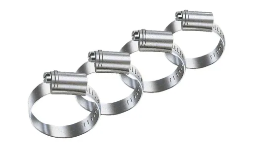 4-piece hose clamp set, galvanized 12-20 mm
