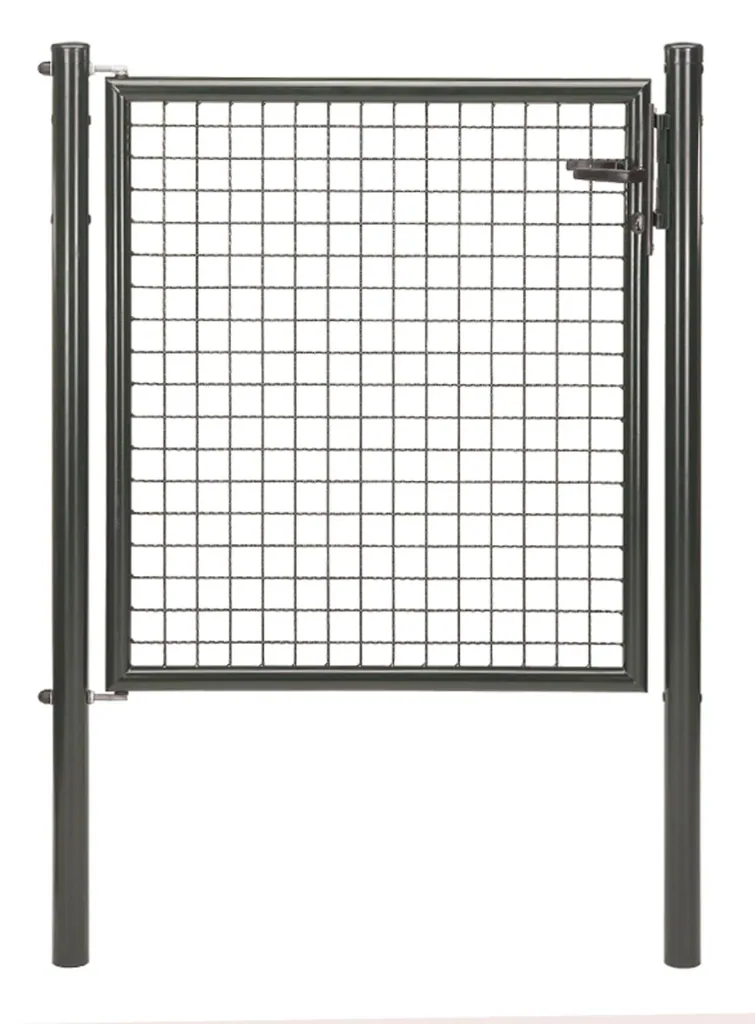 Corrugated mesh single gate, anthracite metallic, width 125 cm, height 100 cm