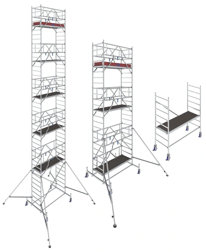 STABILO mobile scaffolding series 10, bay length 2 m, working height approx. 12.40 m