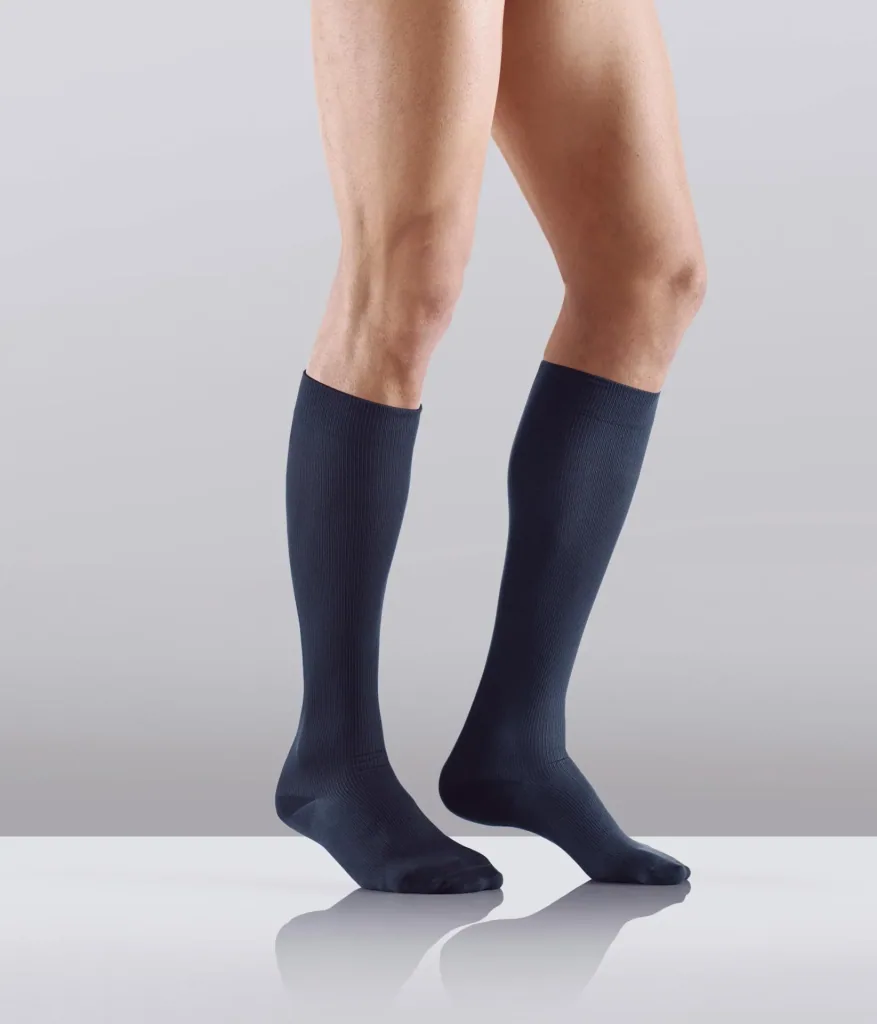 Support stockings, cotton, 1 pair, size M (39-41), blue