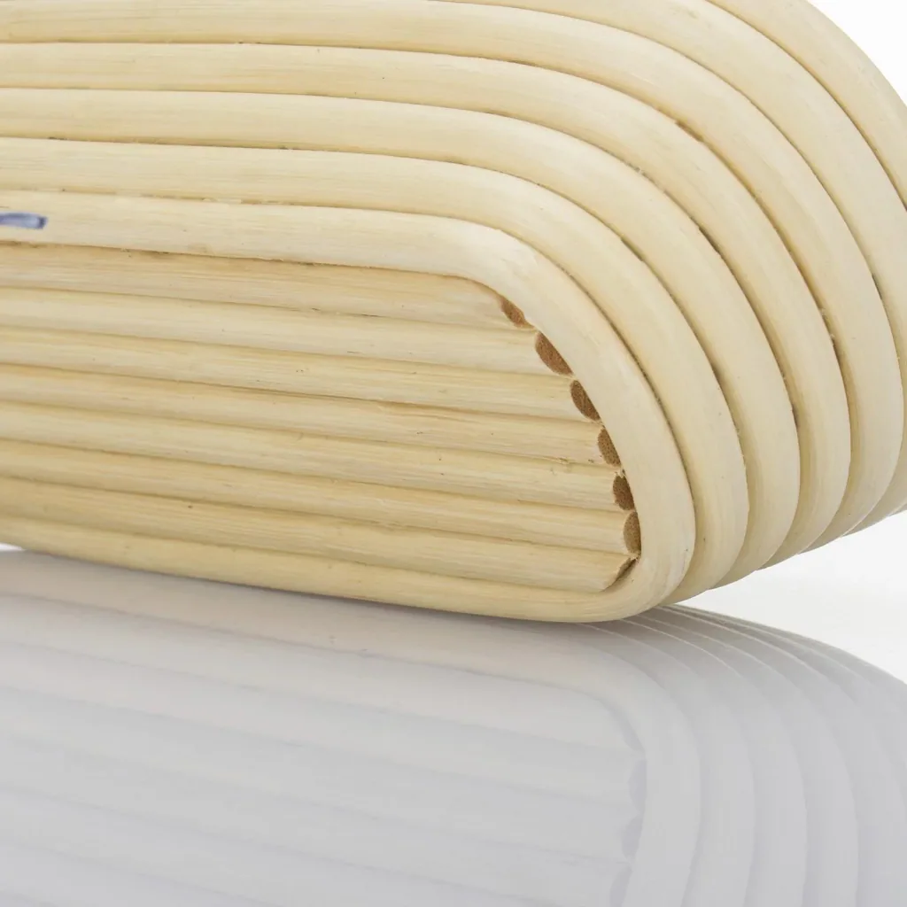 Set of wicker fermentation baskets with cotton cover, oval