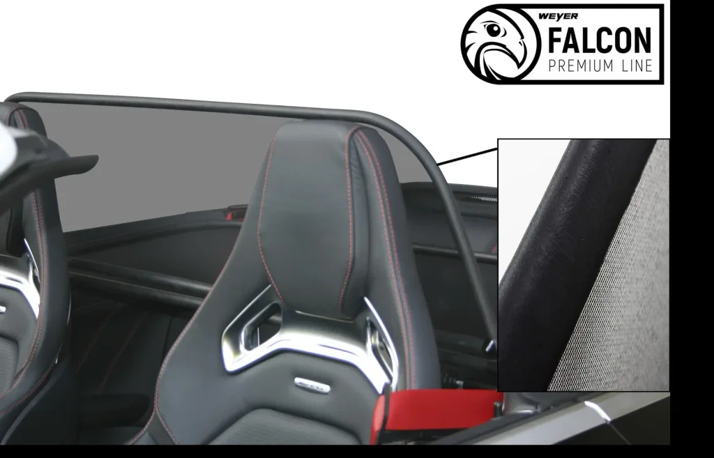 Convertible wind deflector - Premium Line Mercedes SL R107, built 1971-1989