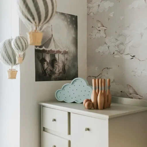 little lights Led deco lampa dziecięca cloud light niebieska