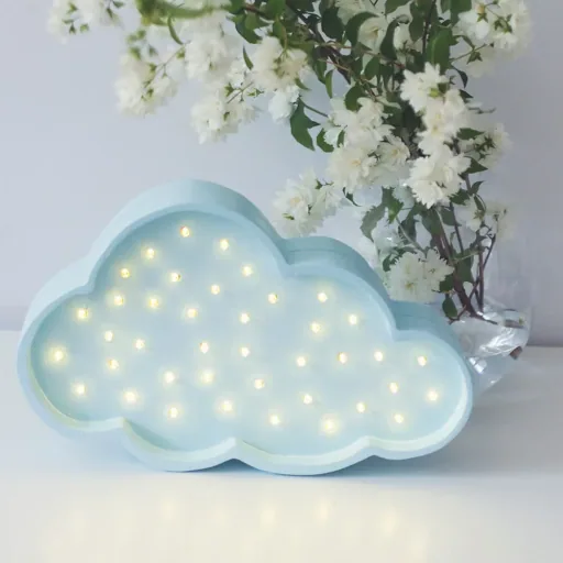 little lights Led deco lampa dziecięca cloud light niebieska