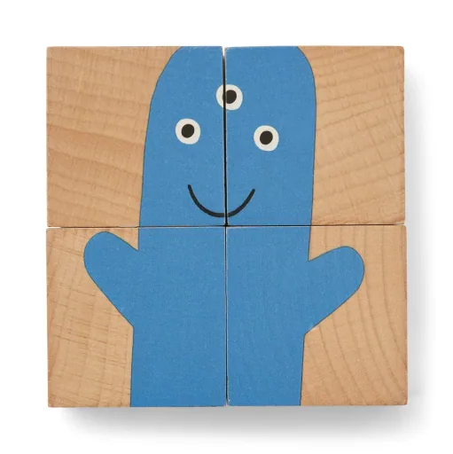 Liewood Puzzle, Drewniane puzzle, Drewniane klocki - Aage, Kolor: Monster / Nature