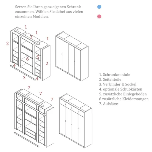 Muba Bespoke System moduł szafy 1-drzwiowej