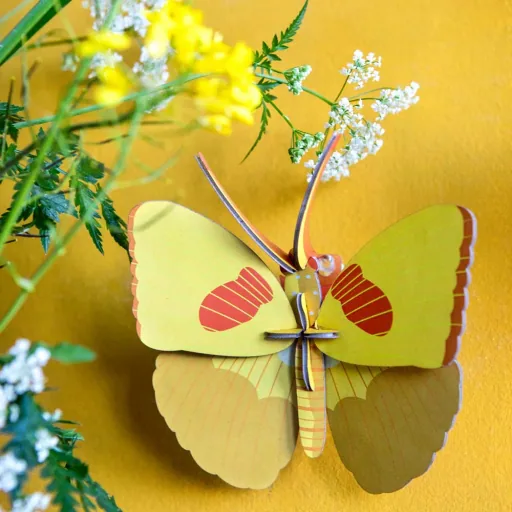 studio ROOF 3D motyl żółty karton