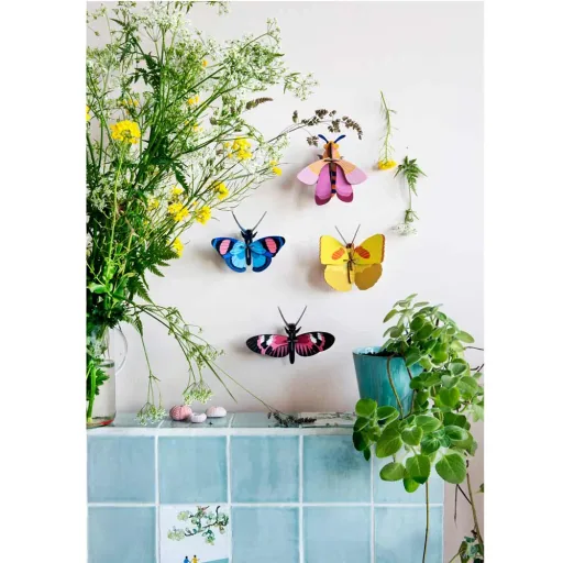 studio ROOF 3D motyl niebieski karton