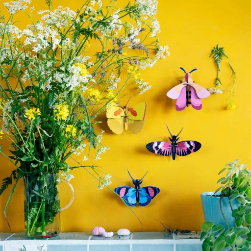 studio ROOF 3D motyl niebieski karton