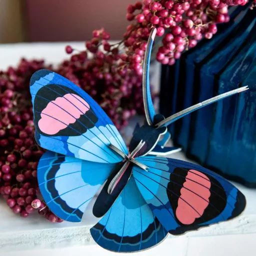 studio ROOF 3D motyl niebieski karton