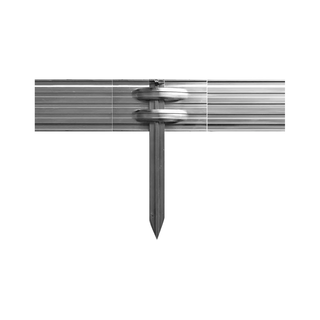 Zestaw kotew gruntowych do bardzo wytrzymałych aluminiowych obrzeży trawnikowych 10 cm | Kotwy do ziemi | Kotwy gruntowe