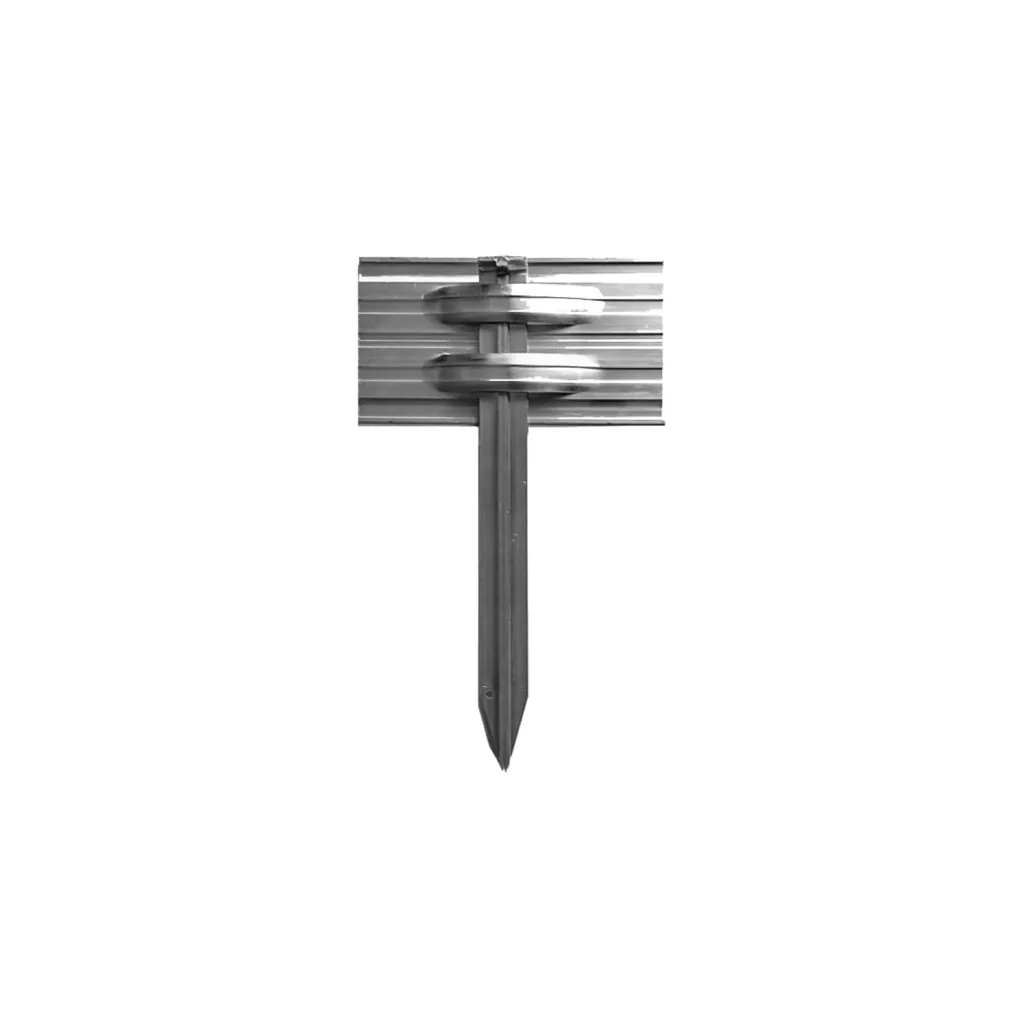 Zestaw kotew gruntowych do bardzo wytrzymałych aluminiowych obrzeży trawnikowych 10 cm | Kotwy do ziemi | Kotwy gruntowe