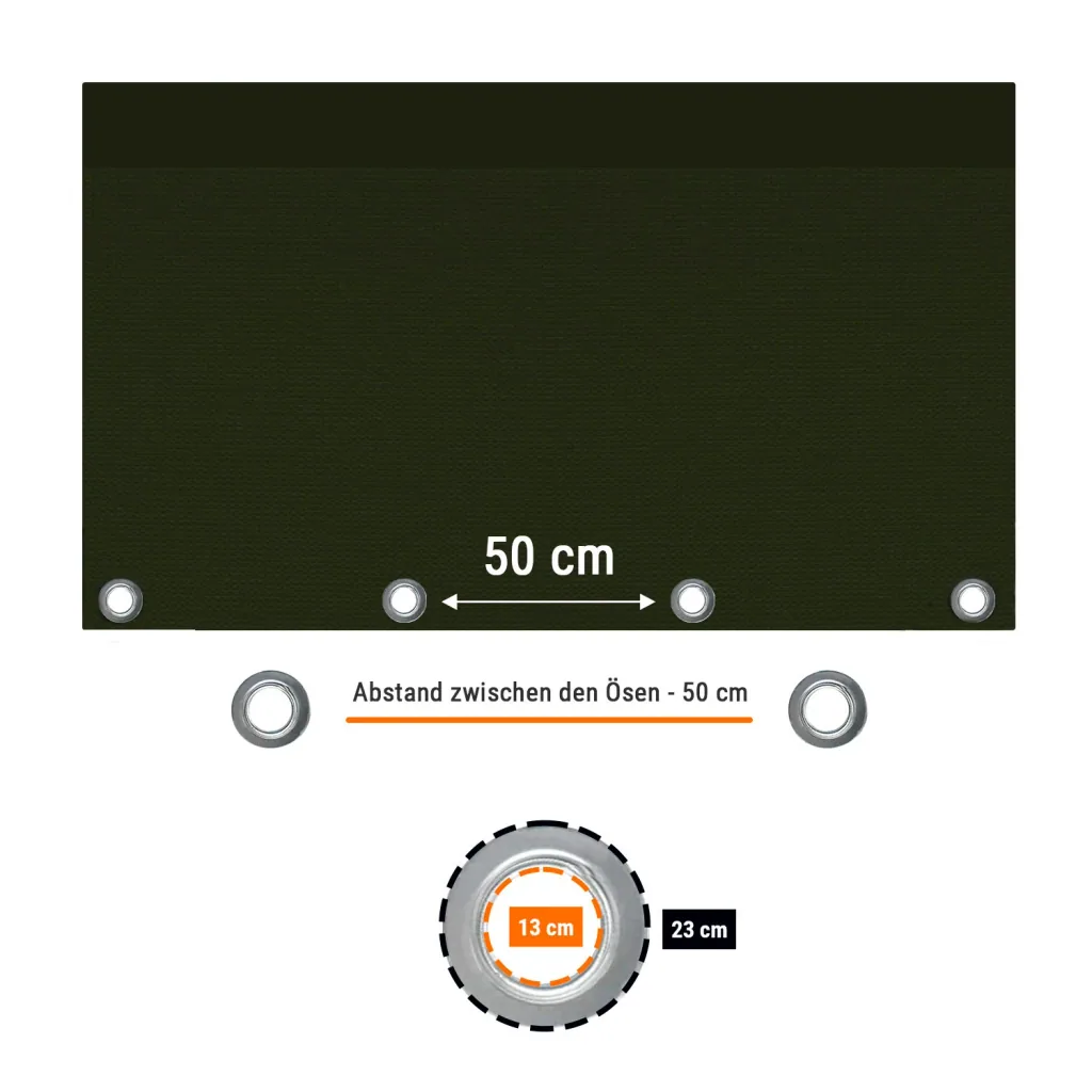Plandeka, plandeka budowlana, 280 g/m² zielona, wodoszczelna, wytrzymała, 6x10 (60m²)