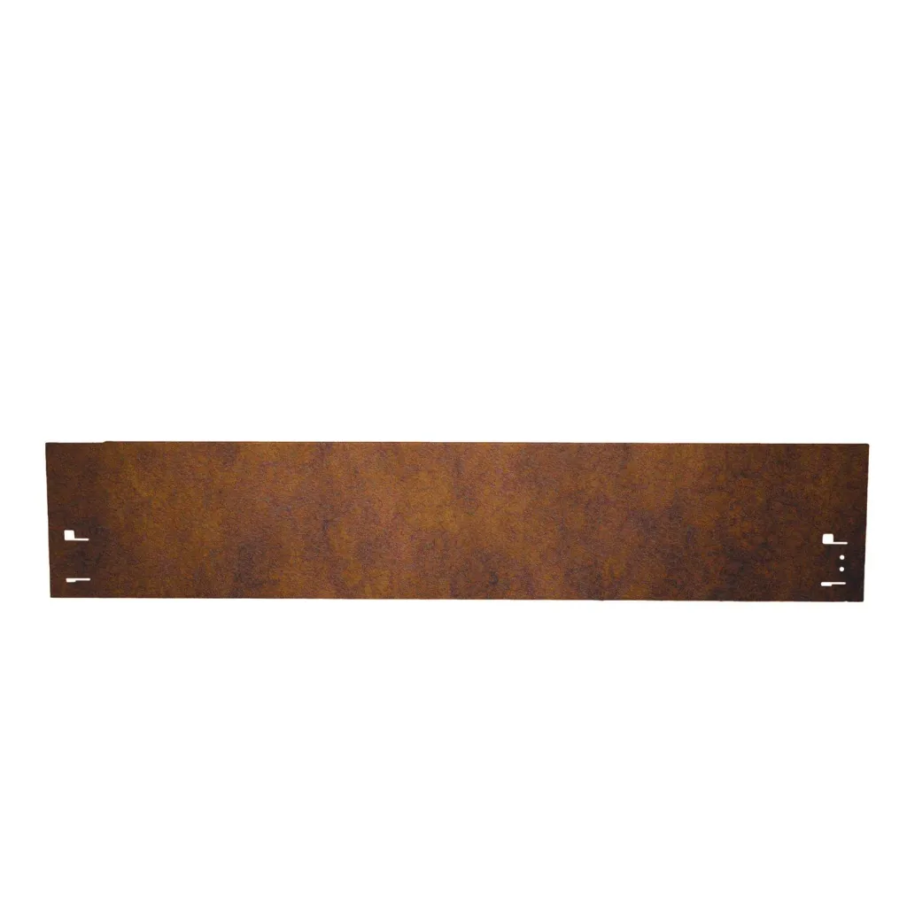 Zestaw 10 sztuk Obrzeża trawnikowe stal kortenowska o długości 120 cm, 13,5 - 18,5 cm wysokości, obrzeża ogrodowe, Szeroki: 13.5 cm