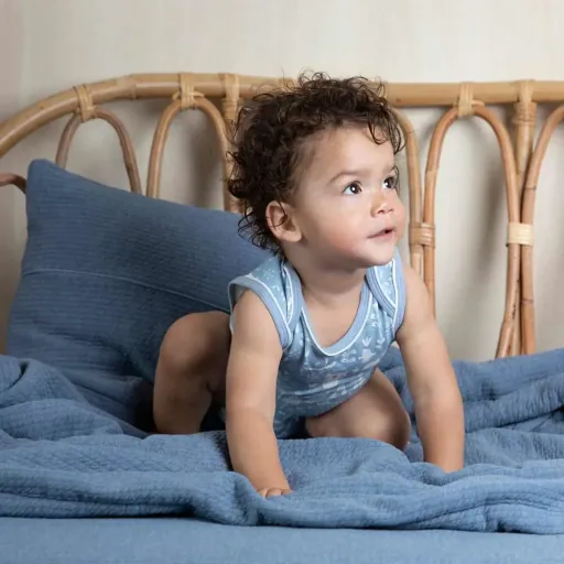 Little Dutch Baby blanket uni blue "Pure Blue, Rozmiar: 70 x 100 cm