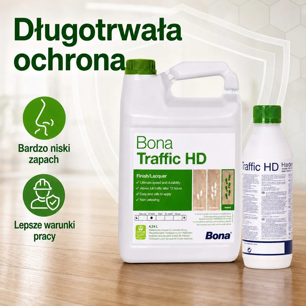 Lakier do parkietu, lakier extra matowy 2K, 4,95L + 0,45L utwardzacz