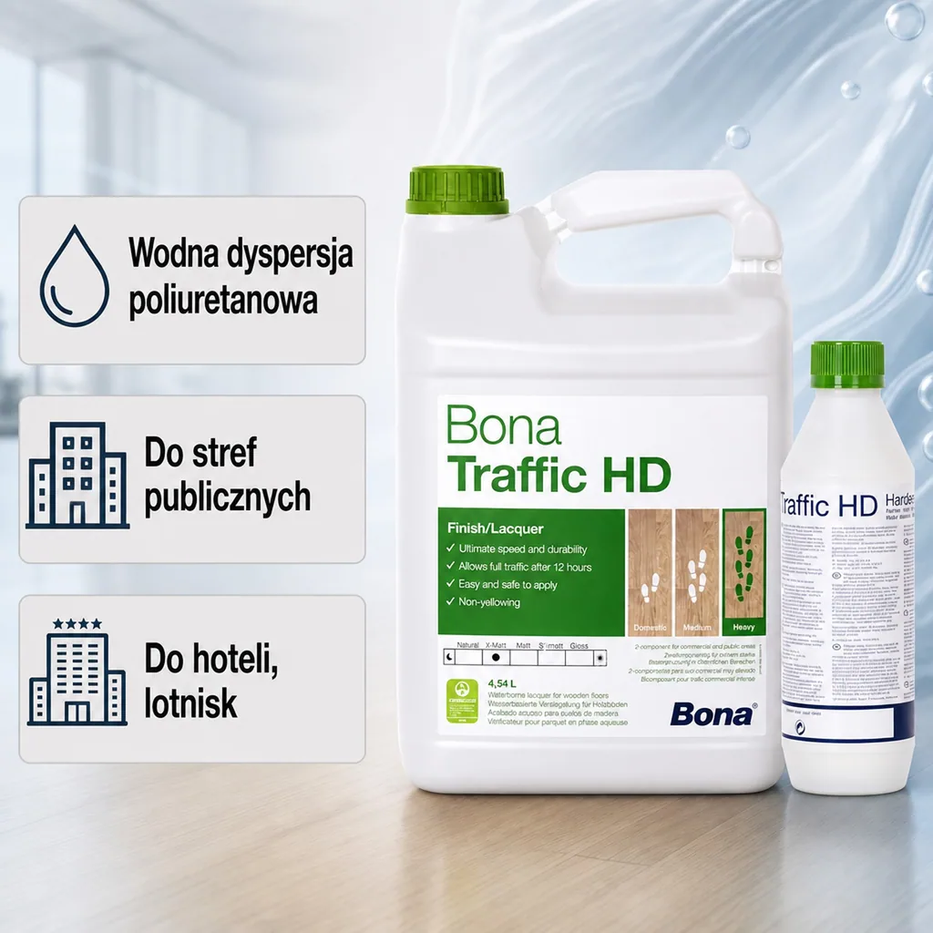 Lakier do parkietu, lakier extra matowy 2K, 4,95L + 0,45L utwardzacz