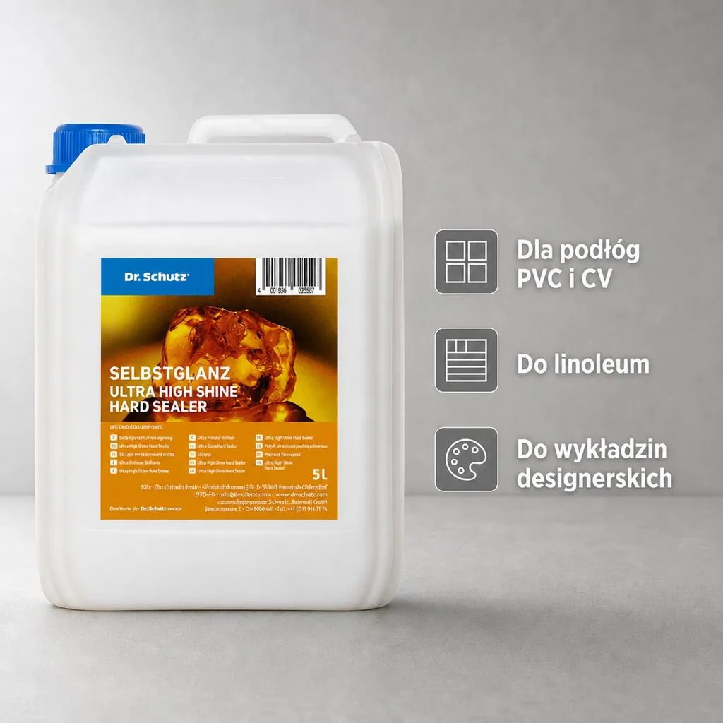 Lakier do podłogi, powłoka samopołyskowa, 5L, do 100m², połysk