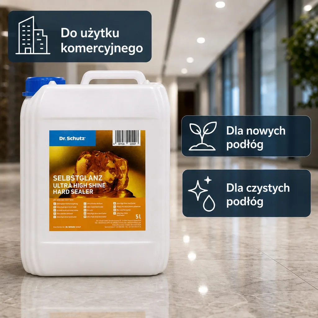 Lakier do podłogi, powłoka samopołyskowa, 5L, do 100m², połysk
