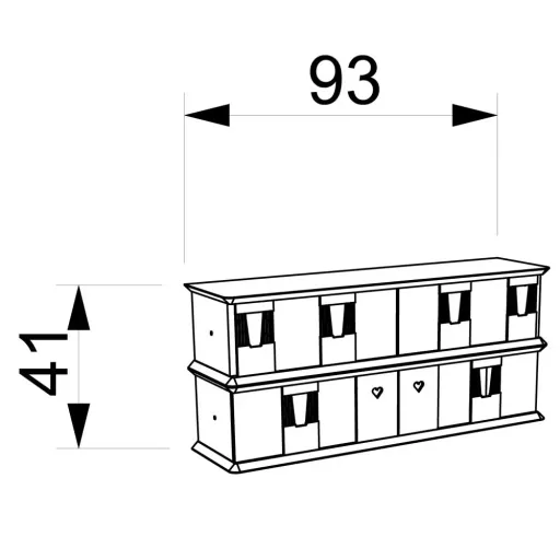 Mathy by Bols BOXES Półka stabilna mała różowa