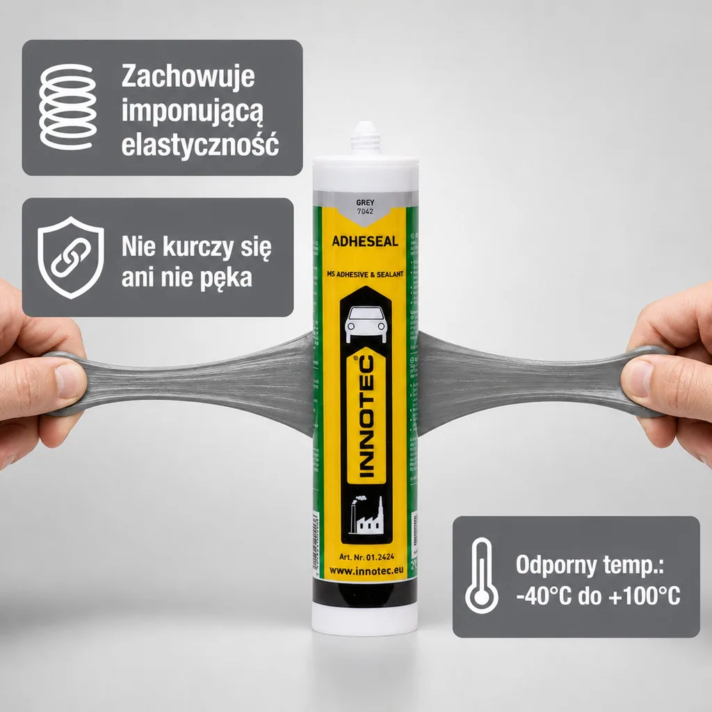 Klej uszczelniający 290 ml, klej montażowy szary, uszczelniacz szary