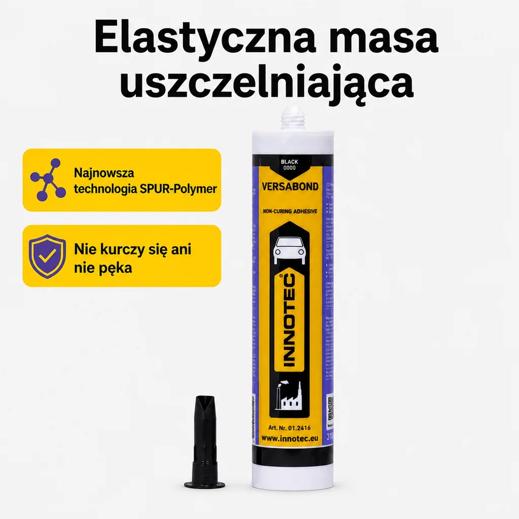 Masa uszczelniająca czarna, uszczelniacz do karoserii, 310 ml