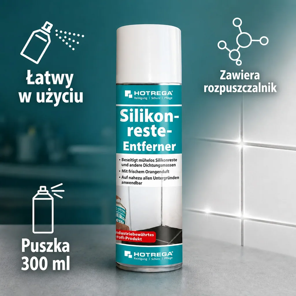 Usuwanie silikonu, środek do usuwania silikonu w sprayu, 300 ml
