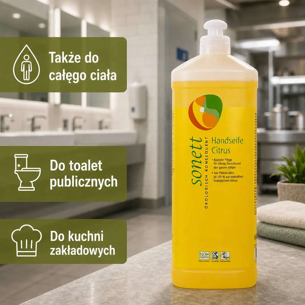 Mydło w płynie, mydło do rąk, 1L Citrus, zapas
