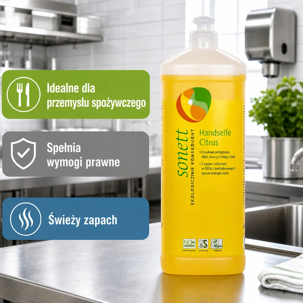 Mydło w płynie, mydło do rąk, 1L Citrus, zapas