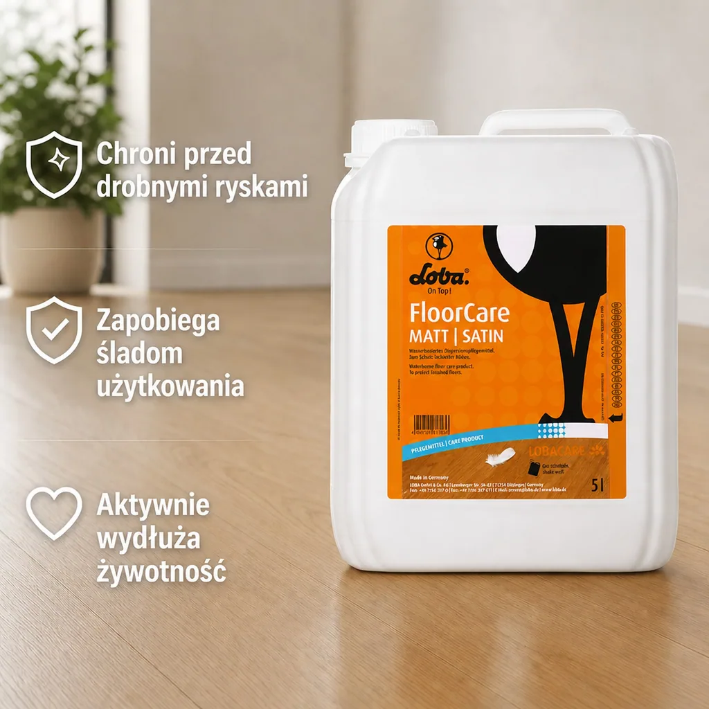 Pielęgnacja podłogi matowej 5 Litrów, płyn do podłóg matowych, ochrona podłóg matowych