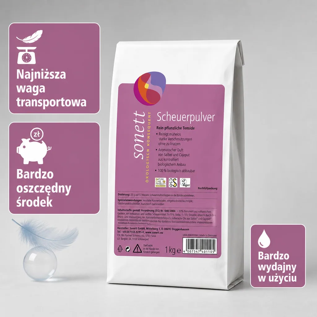 Proszek do szorowania 1 kg, proszek czyszczący, naturalny