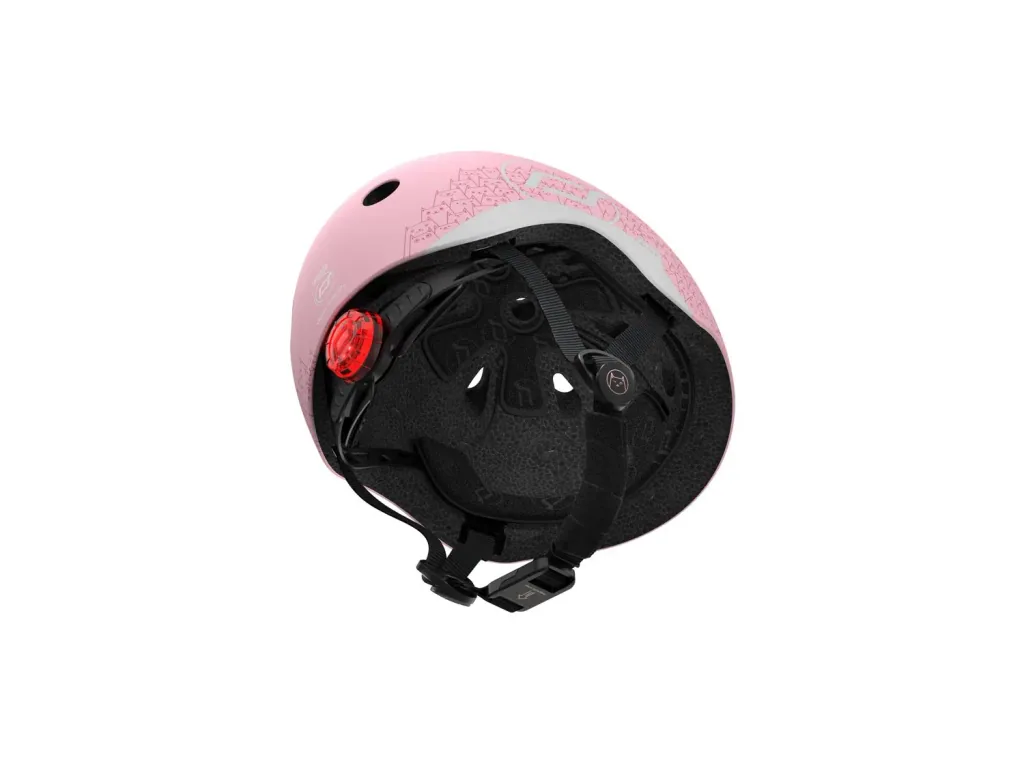 Scoot & Ride Odblaskowy kask, Kask rowerowy XXS-S - Steel, Kolor: Róża