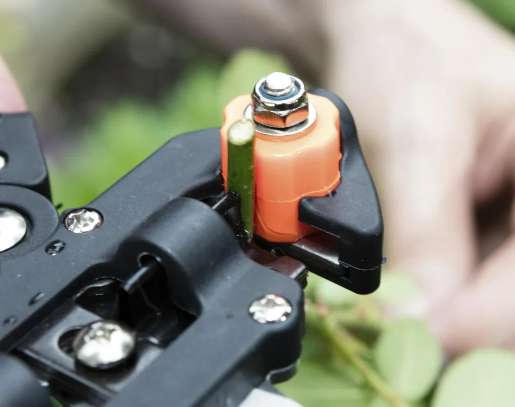 Zestaw do szczepienia z 2 zapasowymi ostrzami Omega, narzędziem do przeróbki i wysokiej jakości torbą do przechowywania