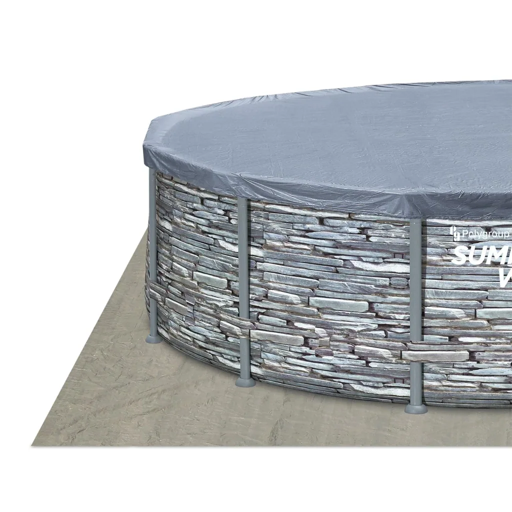 Summer Waves Elite Frame Pool Ø549 x 132 cm, wygląd teaku