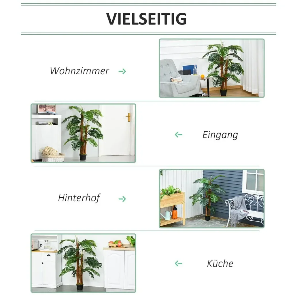 artificial plants 120 cm artificial palm palm artificial plant houseplant decorative plant office plant plastic pot for